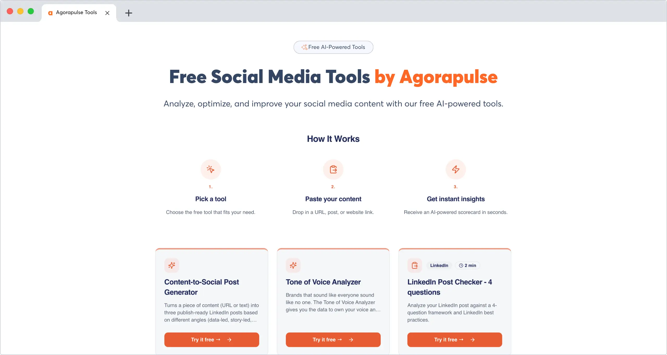 AI-Powered Tools product screen