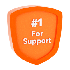 Number one for support badge icon