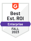 Agorapulse Best Estimated ROI Enterprise Fall 2023