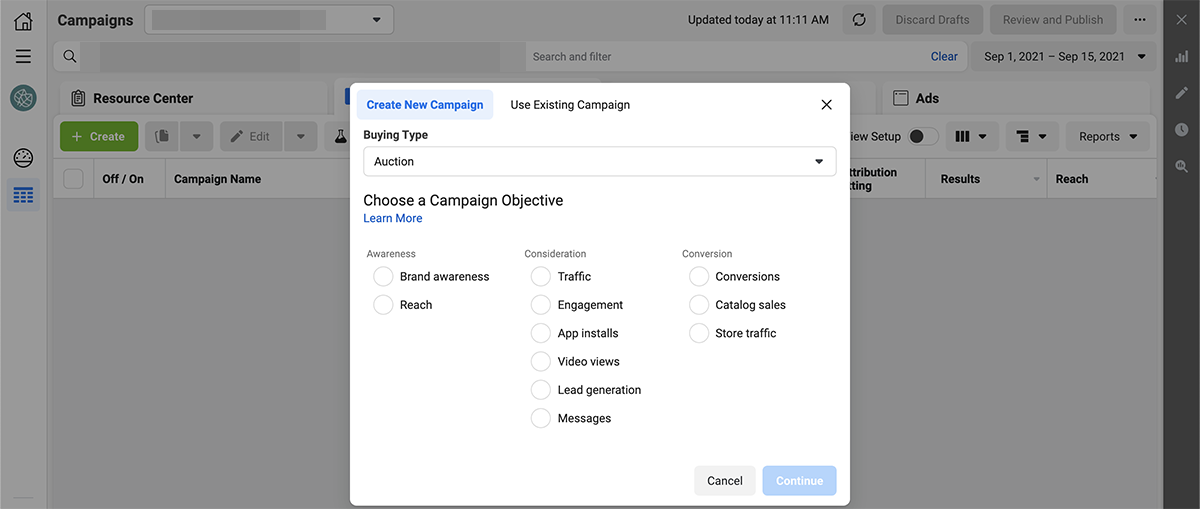 campaign goals for your facebook ads