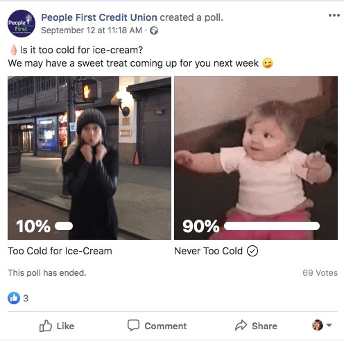 Get quick engagement with your audience using Facebook Polls