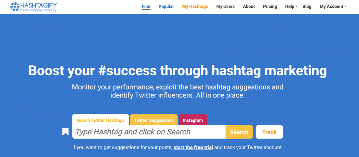 social media marketing hashtagify