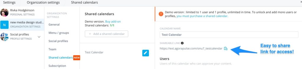 shared calendar example
