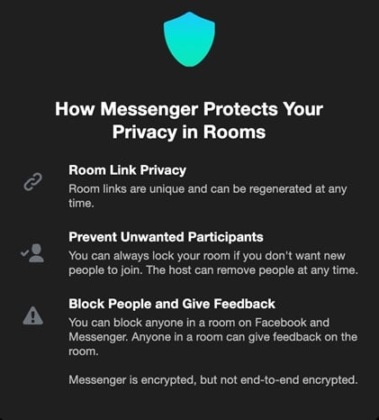 privacy in messenger room