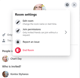 room settings for your facebook messenger room