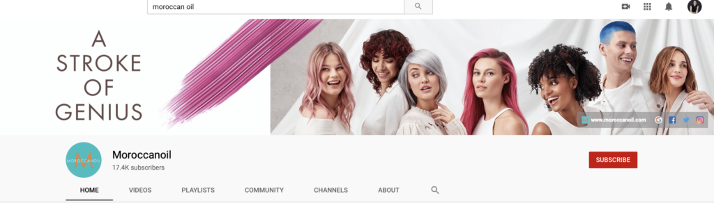 example of youtube branding for header image