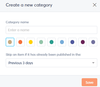 create a new category