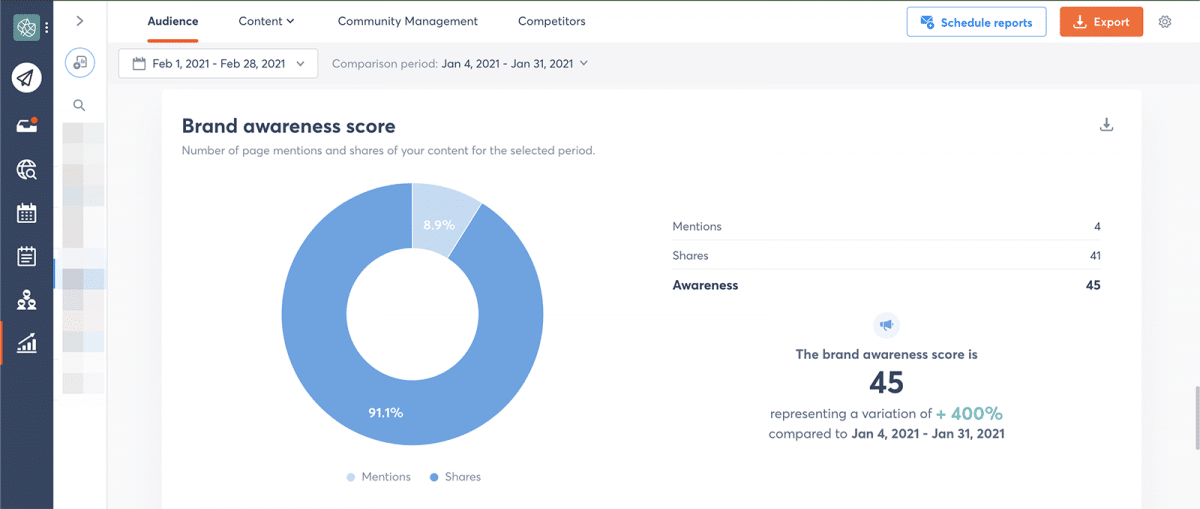 agorapulse how to use facebook business manager brand awareness score