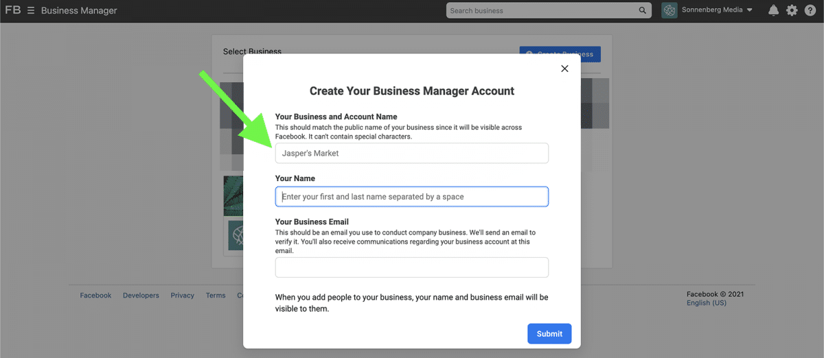 agorapulse how to use facebook business manager create your account