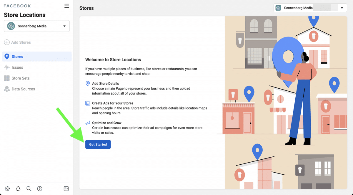 agorapulse how to use facebook business manager input store locations