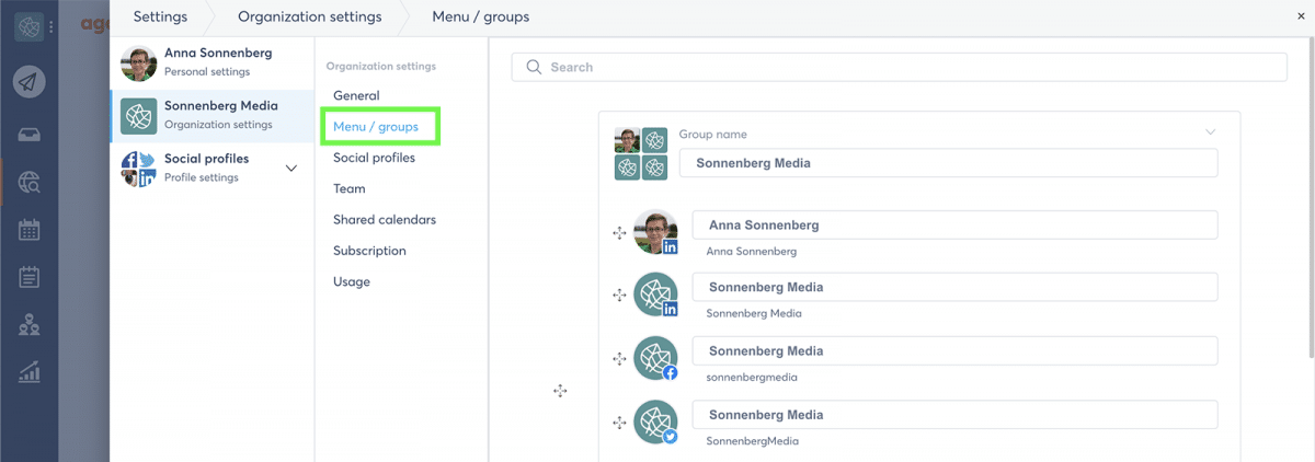 agorapulse how to use facebook business manager menu groups