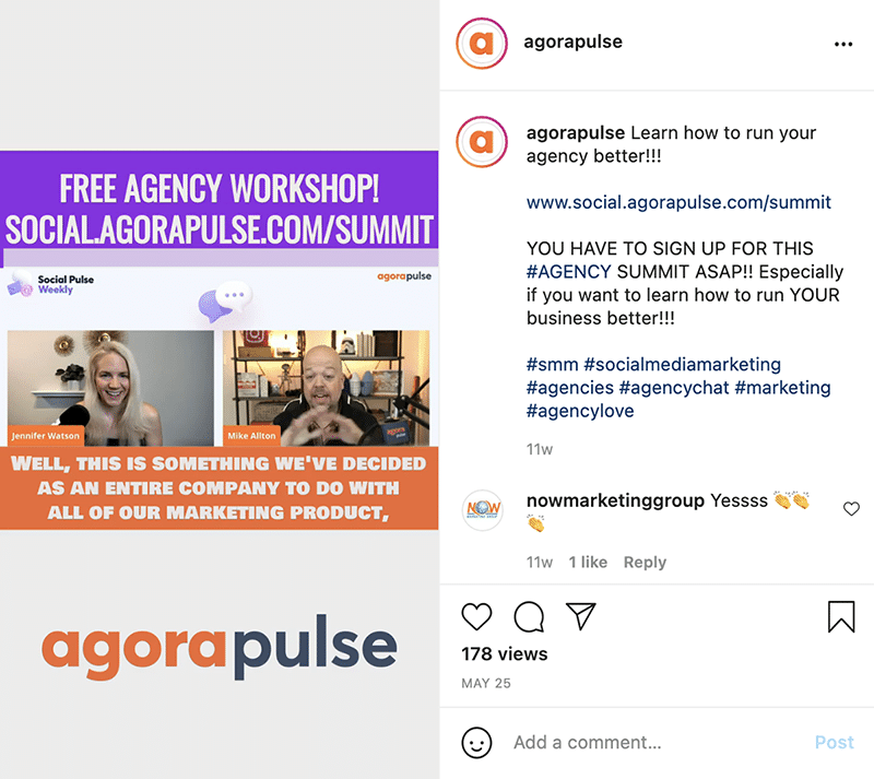 Agorapulse Instagram Reels