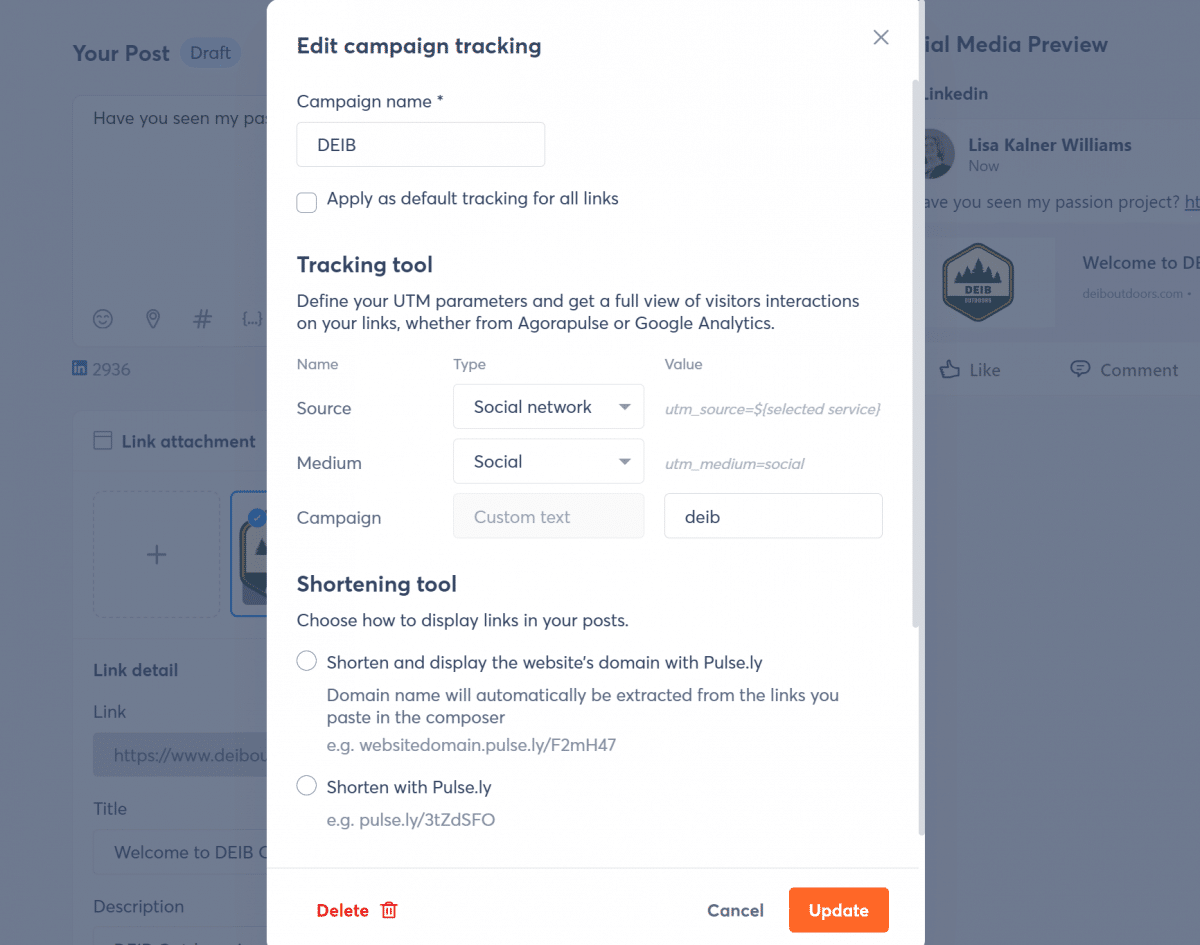 utm parameters options