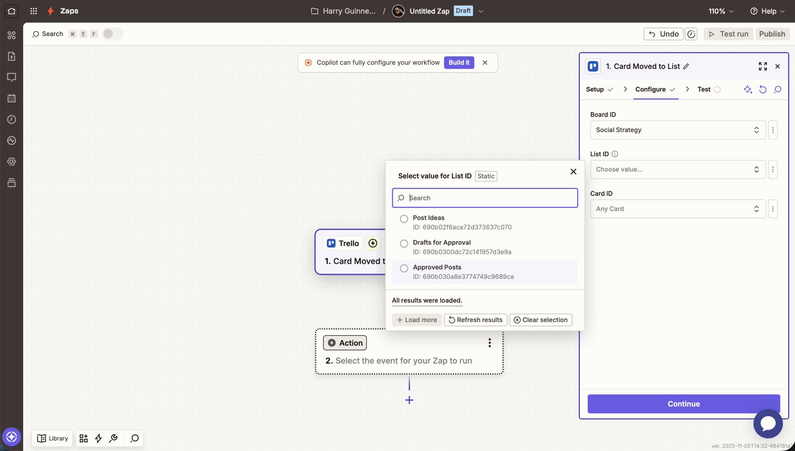 Select value for board ID.