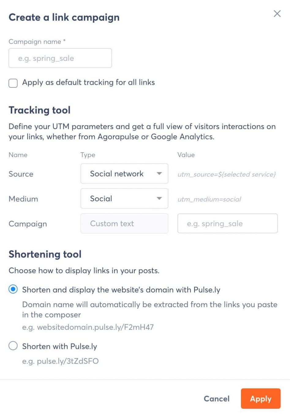 URL-Tracking mit Agorapulse