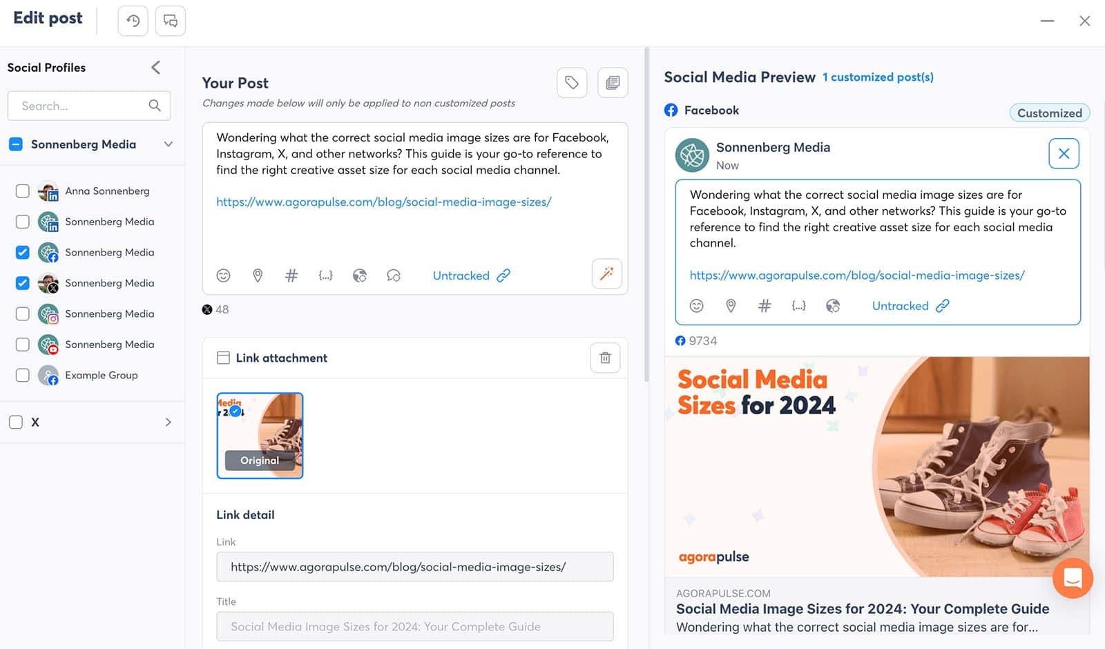 Cross-Posting mit Agorapulse