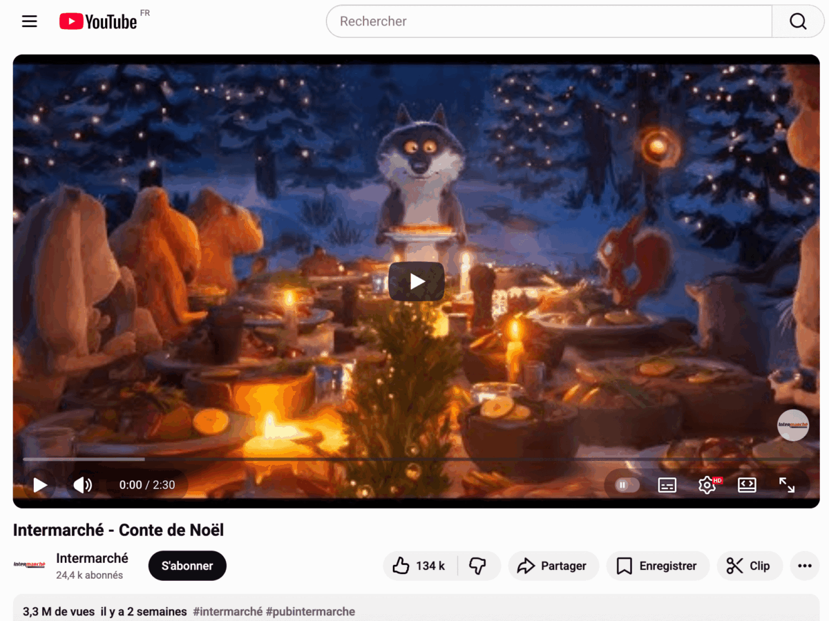 Publicité Intermarché - Le loup