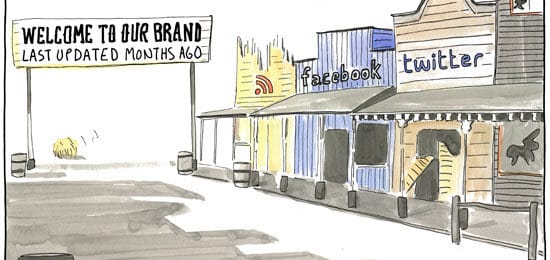 social media ghost town