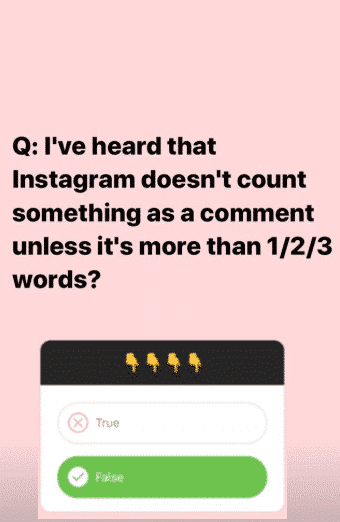 comments on instagram