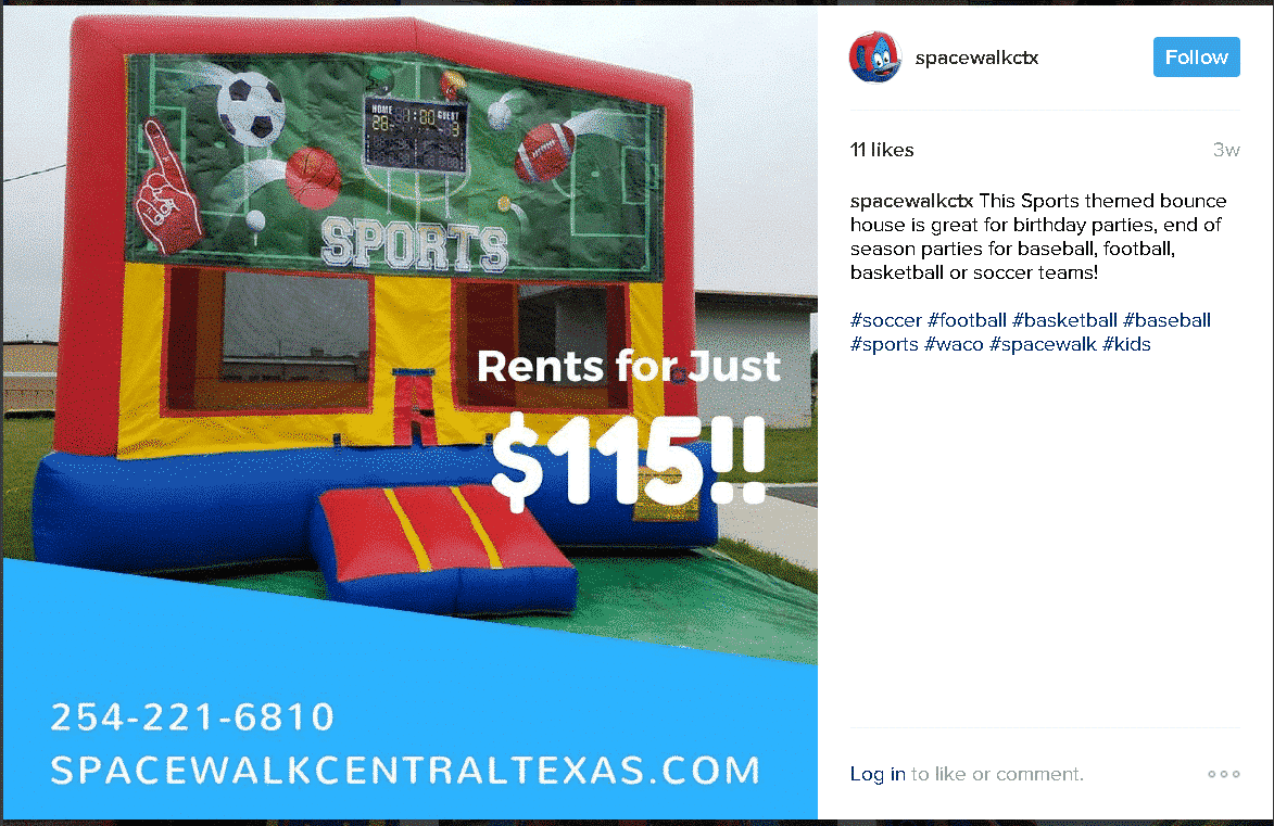 Space Walk Instagram hashtag test