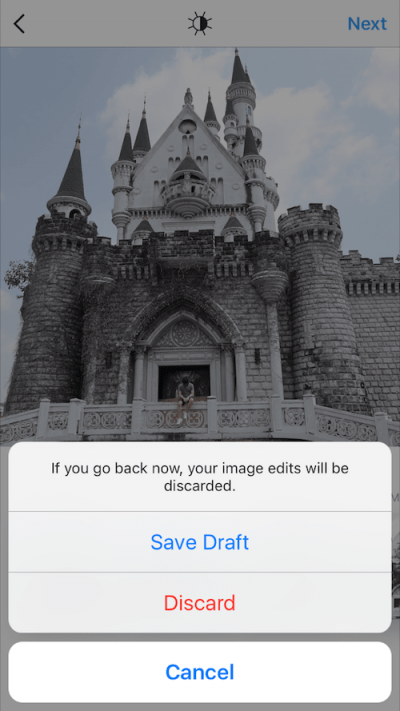 instagram tip save draft